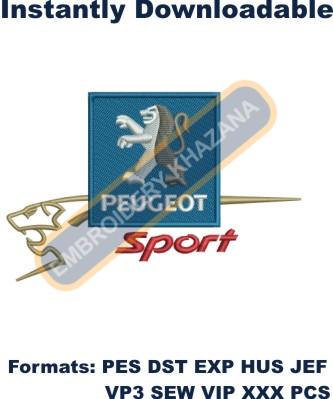 Peugeot Sport embroidery design